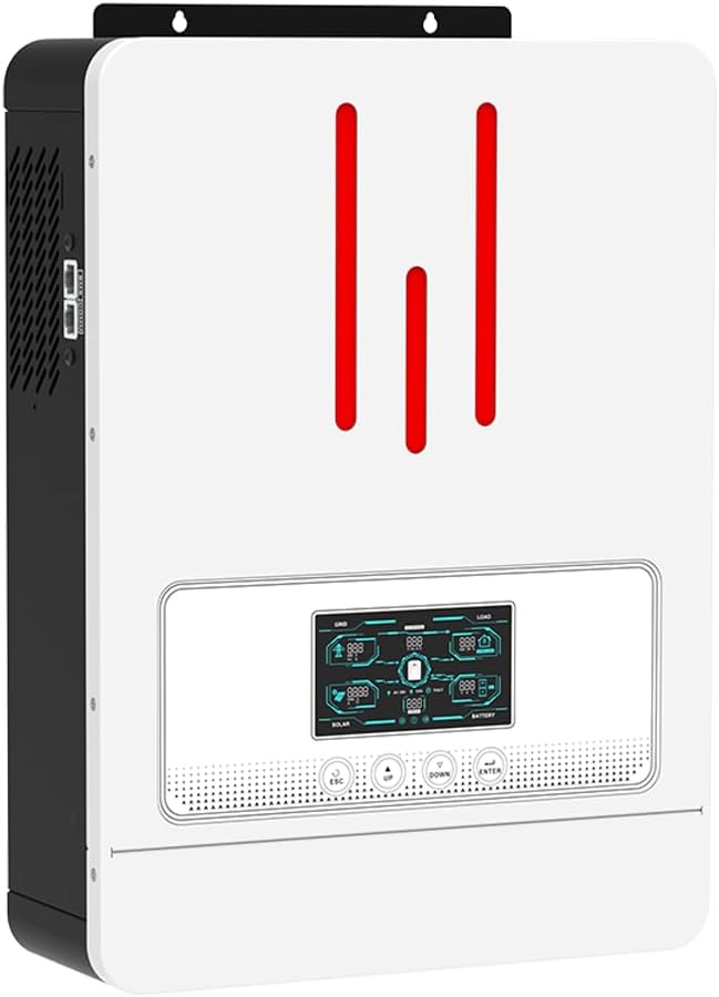 Y&H 3200W Hybrid Solar Inverter DC24V to AC230V, Battery-less start,BMS,Off-Grid Pure Sine Wave Inverter with 80A MPPT Solar Charger+AC Charger,Max PV 3000W DC55-450V Input,for 24V Lead-Acid/Lithium