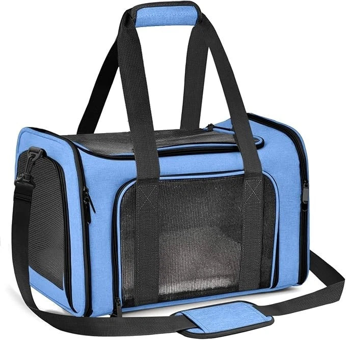 Medium Soft Pet Carrier Bag for Cats & Small Dogs – Foldable Travel Carrier
