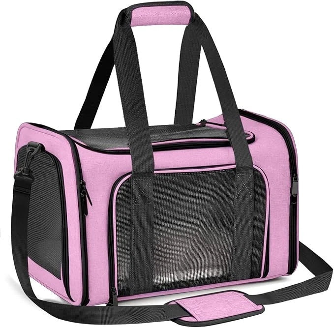 Medium Soft Pet Carrier Bag for Cats & Small Dogs – Foldable Travel Carrier