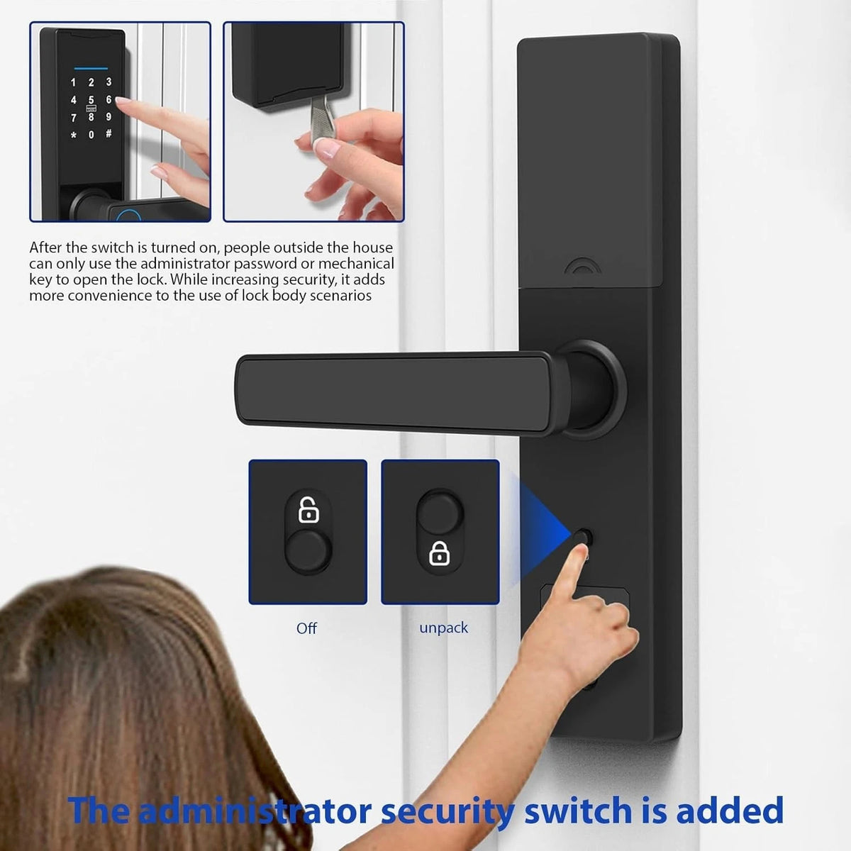 Tuya Smart Door Lock – Fingerprint &amp; Keypad Electronic Deadbolt