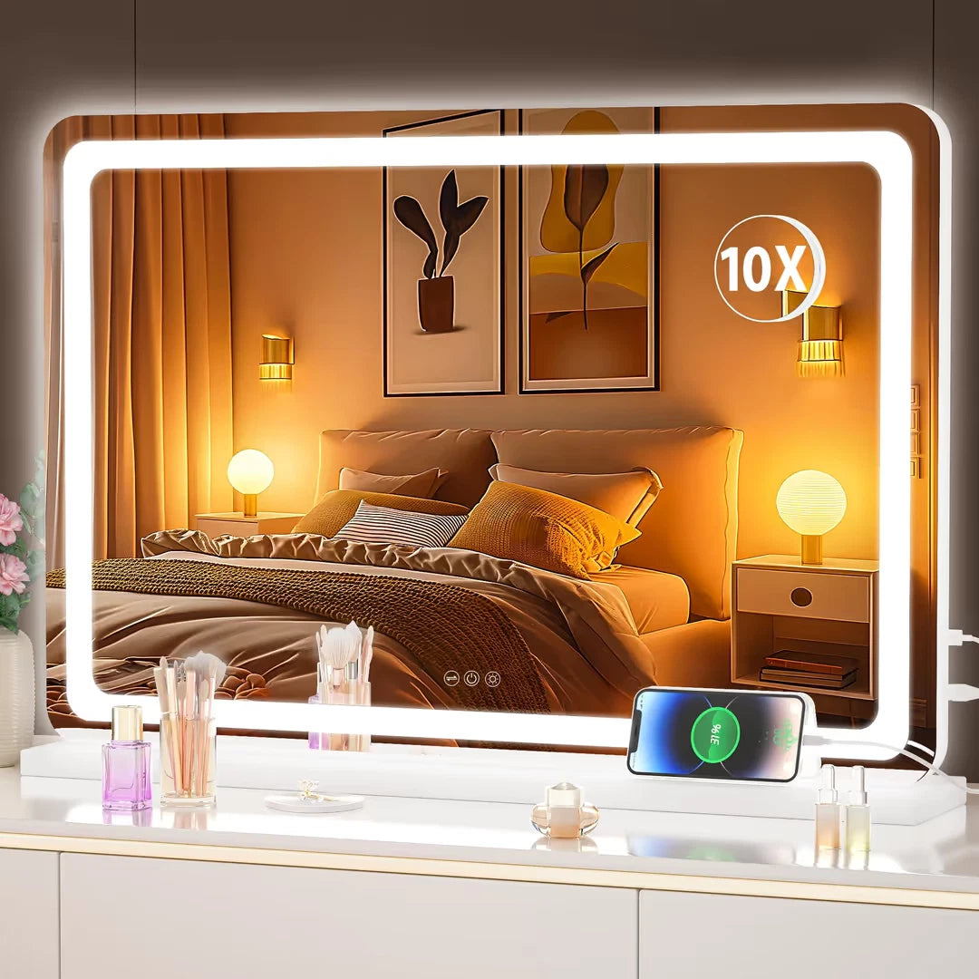 Hollywood Vanity Mirror with LED Lights – 70 × 50cm