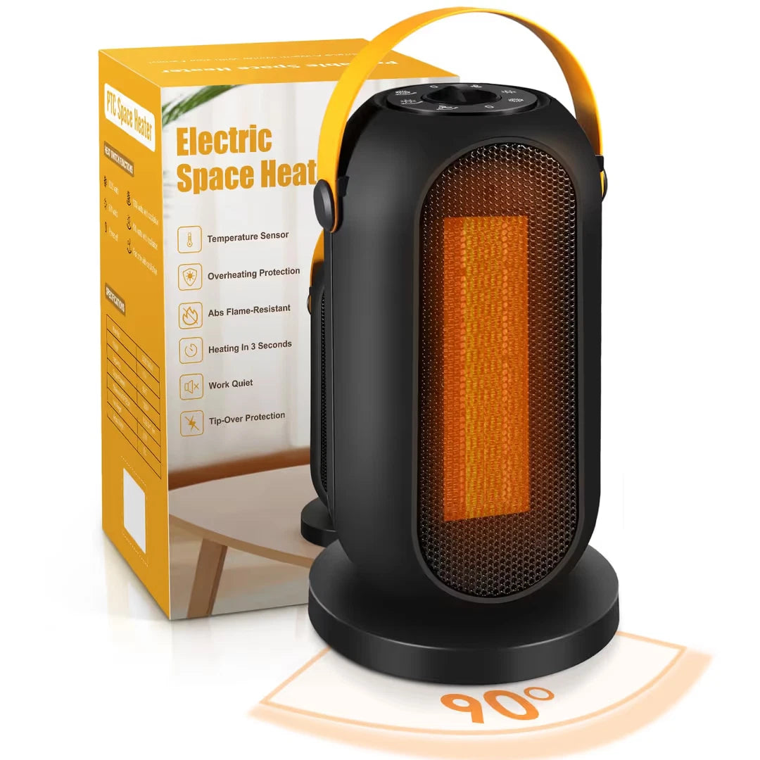 Portable Electric Fan Heater 1200W/600W – Ceramic PTC Room Heater