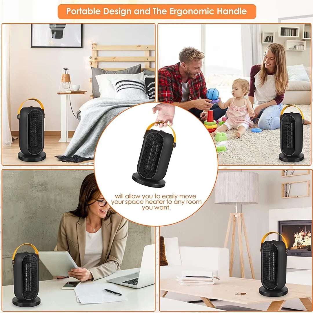 Portable Electric Fan Heater 1200W/600W – Ceramic PTC Room Heater