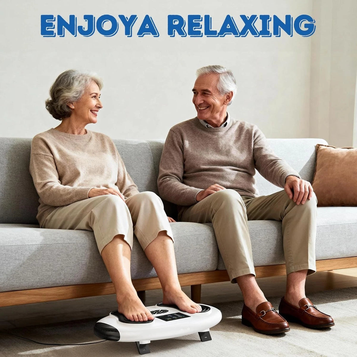 EMS TENS Foot Massager & Circulation Stimulator – 25 Modes, 99 Intensity Levels, 8 Pads & Remote