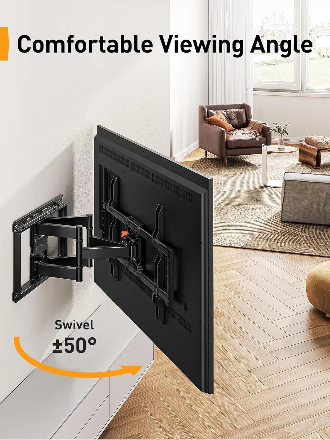 Perlegear Full Motion TV Wall Mount 42–85 Inch – Up to 60kg